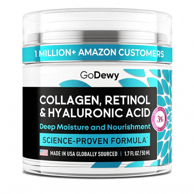GoDewy Anti-Aging Face Moisturizer with Retinol, Collagen & Hyaluronic Acid (2 PCS)