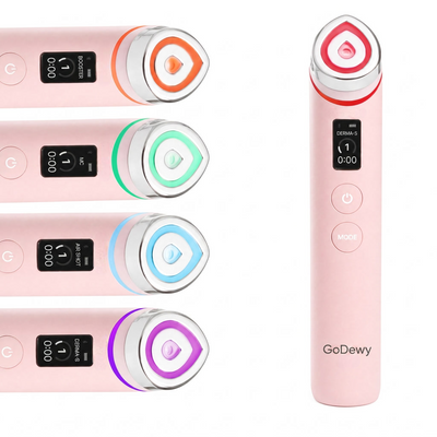 GoDewy Booster Pro | 6-in-1 Real Glass Glow Beauty Massager